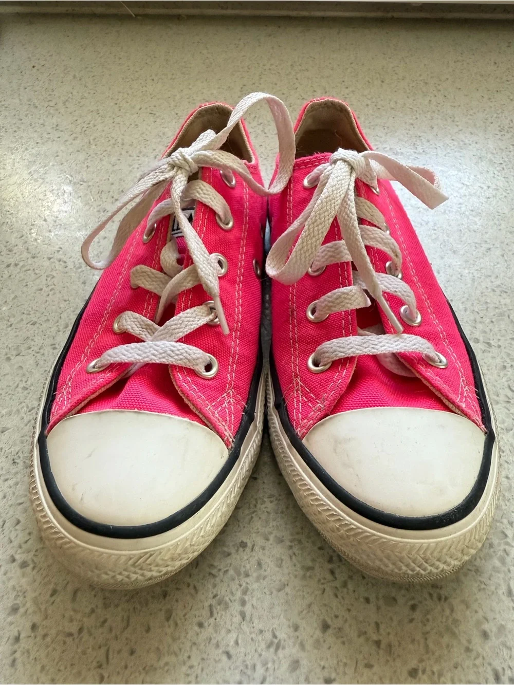 Converse Kids Low Top Canvas Sneakers - Hot Pink